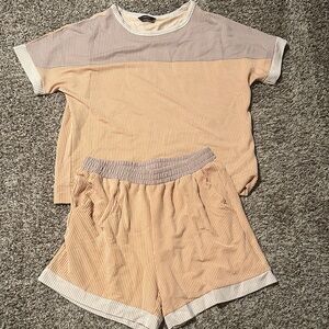 Striped Two-Piece Lounge Set